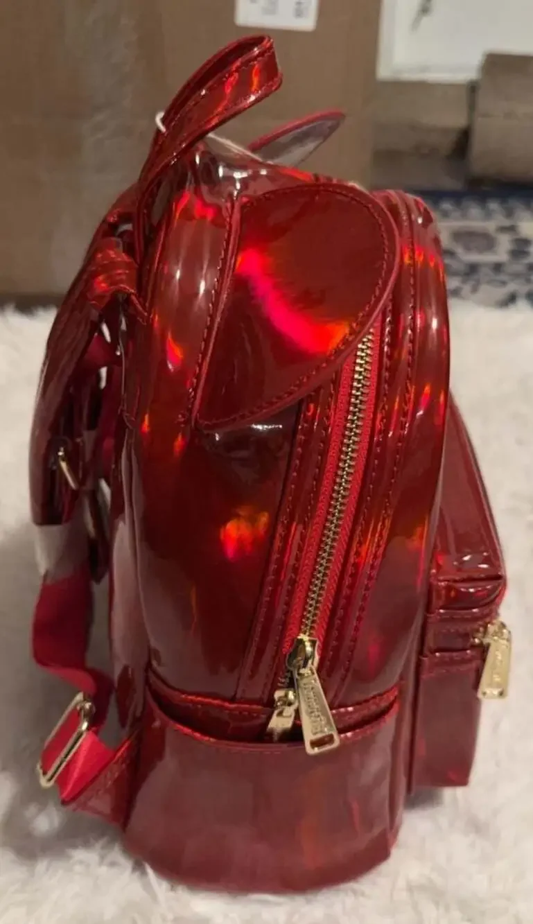 Loungefly‎ Disney Mickey Mouse Red Slick Mini Backpack